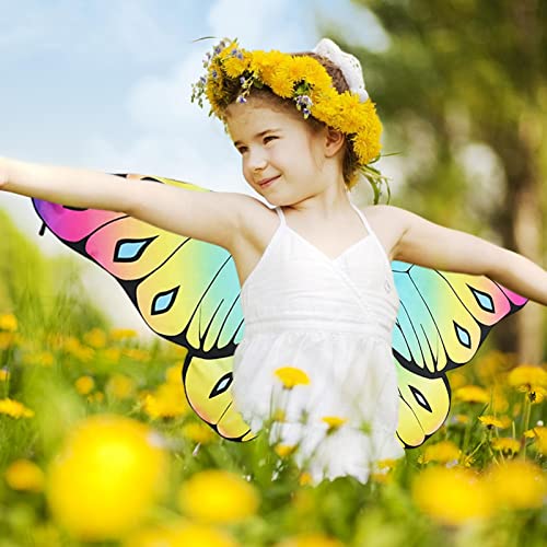 ORTUH Kids Butterfly Wings, Halloween Fairy Butterfly Cape Wings Disfraz Mariposa Mantón Poncho Disfraz para niños Niñas Disfraz de Princesa Pretend Play Favores de Fiesta