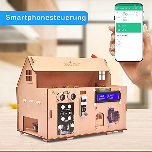 OSOYOO Smart Home IoT - Kit de aprendizaje para Arduino MEGA2560, automatización del hogar STEM Educational Set | Aprendizaje Internet de las cosas, How to Code,Mecánico Building for Adults Kids Teens