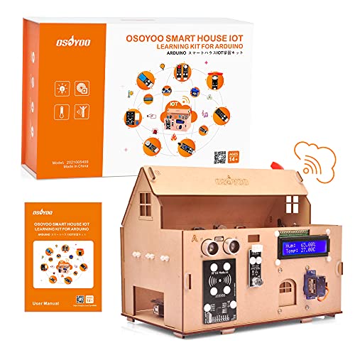 OSOYOO Smart Home IoT - Kit de aprendizaje para Arduino MEGA2560, automatización del hogar STEM Educational Set | Aprendizaje Internet de las cosas, How to Code,Mecánico Building for Adults Kids Teens