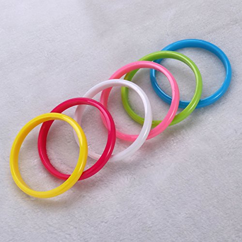 OULII Pulseras de plástico de Color Brazalete Candy Bracelet Party Favors (Colores al Azar) Pack 6pcs