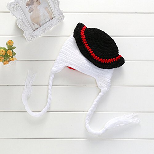 OULII Recién nacido fotografía foto Prop Crochet tejido Crochet disfraz muñeco de nieve sombrero Caps de decoración de la Navidad de Xselector