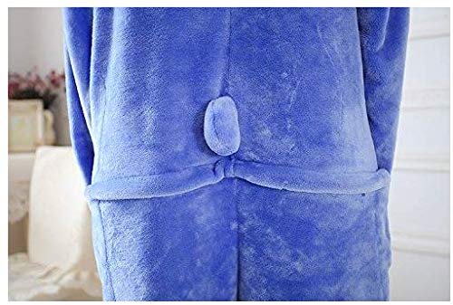 Ovender Pijamas Disfraces Onesie Animal Adultos Kigurumi Carnaval Halloween o Fiesta Espectáculo Navideño Mono Cosplay Ropa Interior de Zoológico Invierno Unisex Mujeres y Hombres (Stitch Azul, S)