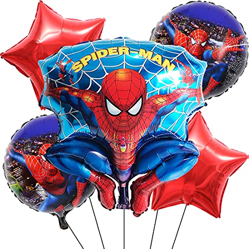 Pack 5 Globos Superhero Miotlsy-Decoración con temática de Superhero para Favores Regalo Carnaval Boda Fiestas y cumpleaños,Ideal para Decorar Tus Fiestas