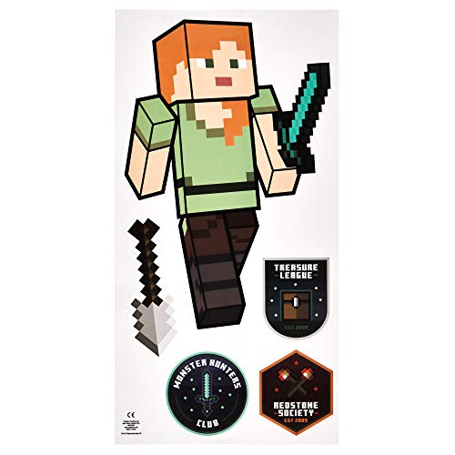 Paladone Minecraft - Pegatinas para pared de vinilo extraíbles, 4 hojas