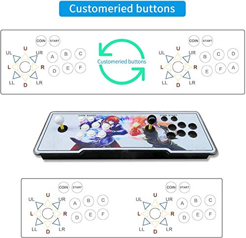 Pandora Box 9D - Juegos clásicos Consola de Videojuegos, (2700 en 1) Consola Arcade Retro, 1280P Full HD Consolas Retro, 2 Joystick Arcade, Ampliables a 4 Jugadores, para ps3 / ps4 / TV / PC