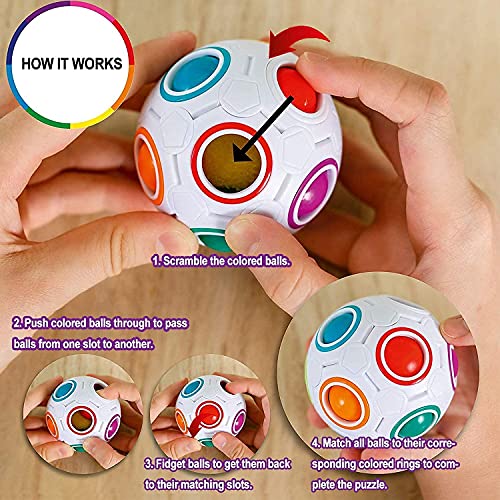 Paochocky 17 Piezas Fidget Toys, Fidget Toys Set Juguetes Antiestres con Galaxy Cube, Antiestres Juguetes para Aliviar la Ansiedad, Regalo Anti-ansiedad para Adultos y Personas con Autismo y TDAH