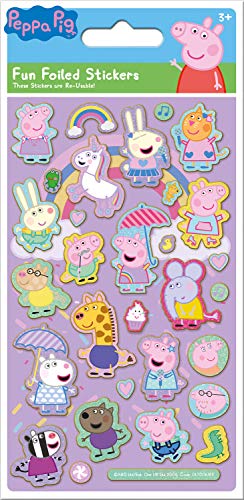 Paper Projects 01.70.06.153 Peppa Pig - Pegatinas reutilizables (19,5 x 9,5 cm), color rosa