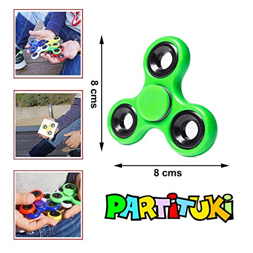 Partituki Pack de 10 Spinners de Metal. Idea Genial para Regalos de Cumpleaños para los Niños de la Clase, Regalos de Comuniones, Bodas…