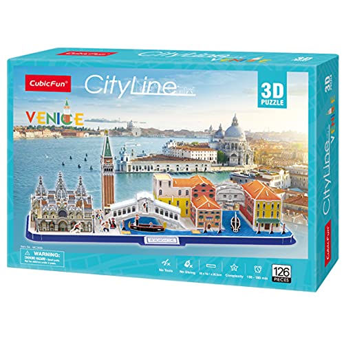 Party town World Brands Venecia, Puzzles para Adultos y Niños, Maquetas para Montar, Rompecabezas 3D, Regalos Divertidos, Cultura, Viajar Desde Casa MC269h