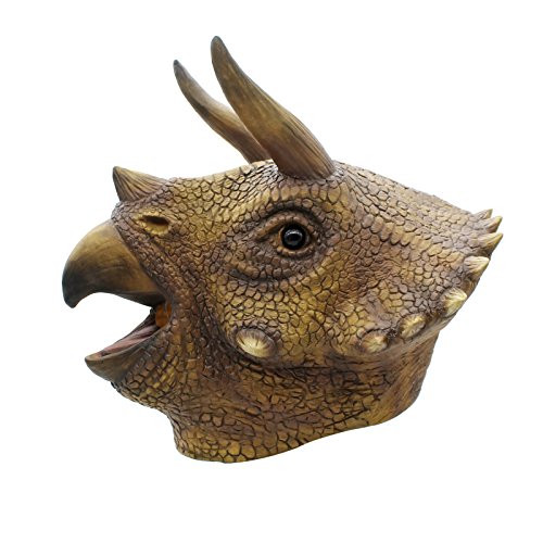 PartyCostume Máscara de Cabeza Humana de Fiesta de Traje Lujo de Halloween T - Rex Dinosaurio Triceratops Máscaras Dragon