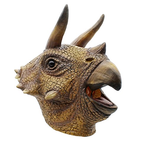 PartyCostume Máscara de Cabeza Humana de Fiesta de Traje Lujo de Halloween T - Rex Dinosaurio Triceratops Máscaras Dragon