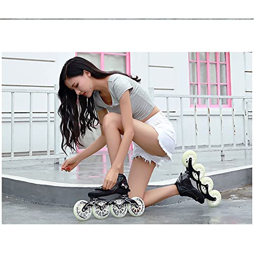 Patines De Velocidad Para Mujeres, Patines Profesionales De Velocidad En Línea Flash Wheel, Patines En Línea Para Adultos Con Mochila(Size:7.5/(24CM)/40)