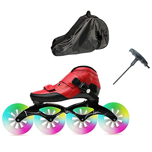 Patines En Línea Para Señoras, Patines De Velocidad En Línea Para Adultos Con Ruedas Flash, Patines Para Principiantes Y Niños(Size:8/(25CM)/41)