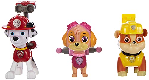 PAW PATROL – Action Pack Pup Set – Marshall, Rubble & Skye – 3 Figuras Acción La Patrulla Canina