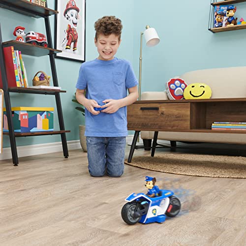 PAW Patrol Chase RC Movie Motocicleta, Control Remoto Coche niños Juguetes para niños a Partir de 3 años