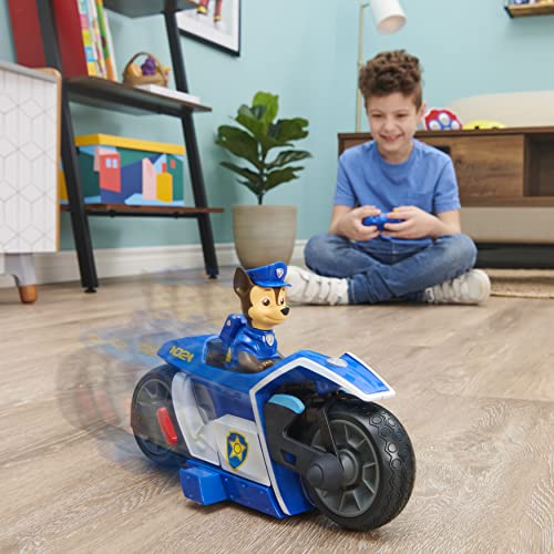 PAW Patrol Chase RC Movie Motocicleta, Control Remoto Coche niños Juguetes para niños a Partir de 3 años