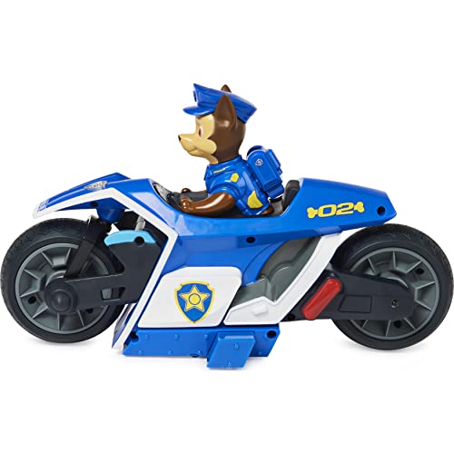 PAW Patrol Chase RC Movie Motocicleta, Control Remoto Coche niños Juguetes para niños a Partir de 3 años