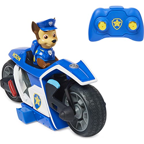 PAW Patrol Chase RC Movie Motocicleta, Control Remoto Coche niños Juguetes para niños a Partir de 3 años