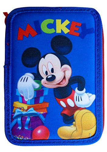 Paxos 82941 – Estuche de tela de Mickey Mouse con tres compartimentos de 13 x 20 x 6 cm