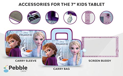 Pebble Gear Disney Frozen 2 Carry Bag - Bolsa Universal de Neopreno para niños en Pixar Frozen 2-Design, para tabletas de 7 "(Fire 7 Kids Edition, Fire HD 8 Case), Cremallera Duradera, Woody y Buzz