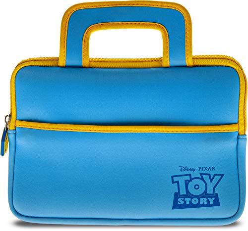 Pebble Gear Toy Story 4 Carry Bag - Bolsa Universal de Neopreno para niños en Pixar Toy Story 4-Design, para tabletas de 7 "(Fire 7 Kids Edition, Fire HD 8 Case), Cremallera Duradera, Woody y Buzz