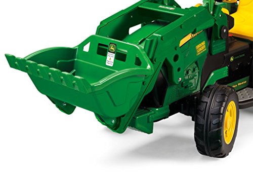 Peg Perego USA- John Deere Loader Tractor con Pala, Color Verde/Amarillo (IGOR0068)