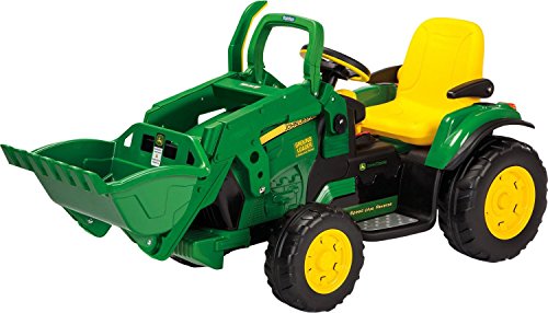 Peg Perego USA- John Deere Loader Tractor con Pala, Color Verde/Amarillo (IGOR0068)