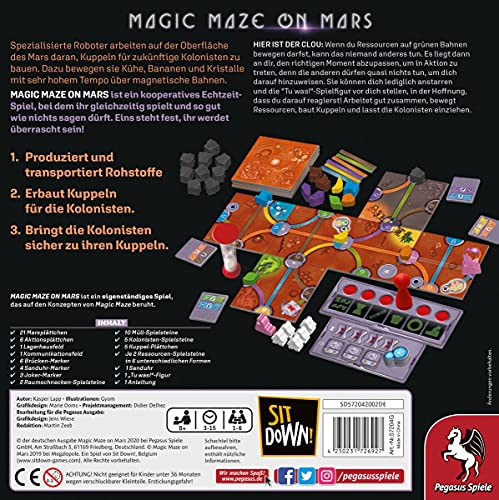 Pegasus Spiele 57204G Magic Maze on Mars-Juego de Mesa (Contenido en alemán)