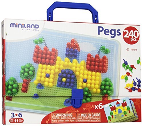 Pegs 10 mm (230 piezas) - Primary Colors