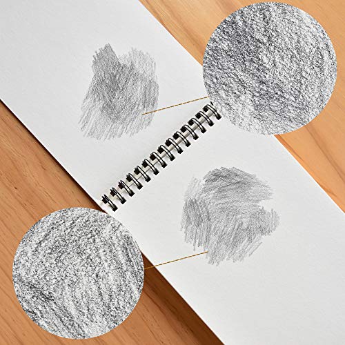 PENCILMARCH Bloc de Dibujo en Espiral - A4 180 GSM 50 Hojas. Cuaderno de dibujo para artistas. Ideal para estudios, escuelas o casa.