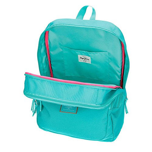 Pepe Jeans Cross Mochila adaptable a carro, doble compartimento, 44 cm, color Verde