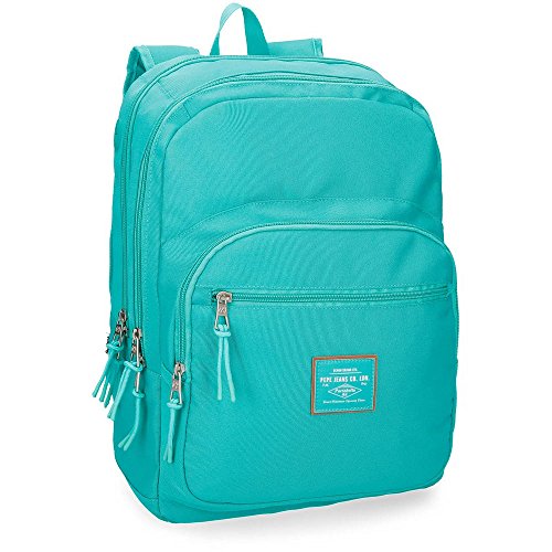 Pepe Jeans Cross Mochila adaptable a carro, doble compartimento, 44 cm, color Verde