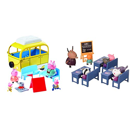 Peppa Pig Autocaravana + Playset Vamos Al Cole