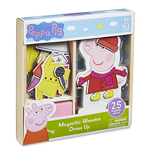 Peppa Pig Disfraces Magnéticos 26 piezas con 13 outfits, 8 sombreros, 2 accesorios Multicolor TC38820