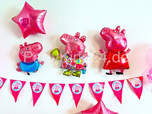 Peppa Pig - Globos para fiesta de cumpleaños (13 unidades), color azul