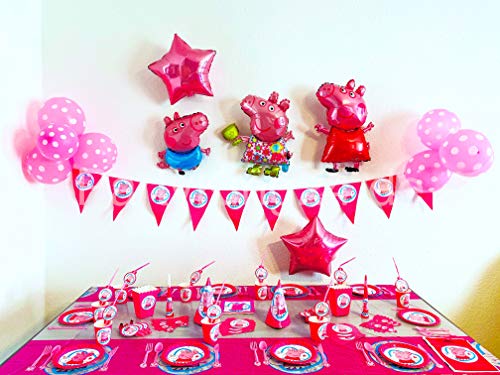 Peppa Pig - Globos para fiesta de cumpleaños (13 unidades), color azul