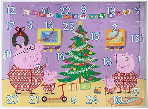 Peppa Pig PEP0658 Calendario de Adviento 2021 con Figuras de Peppa Pig y Accesorios para niños a Partir de 2 años