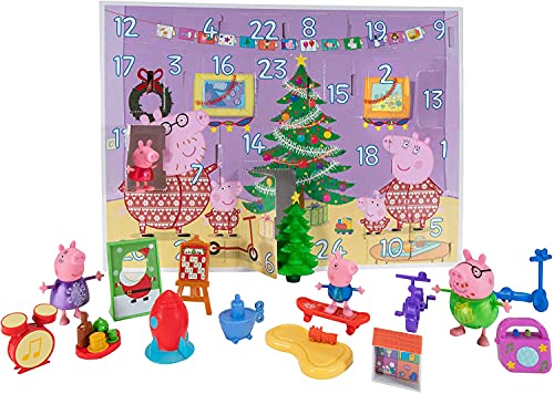 Peppa Pig PEP0658 Calendario de Adviento 2021 con Figuras de Peppa Pig y Accesorios para niños a Partir de 2 años