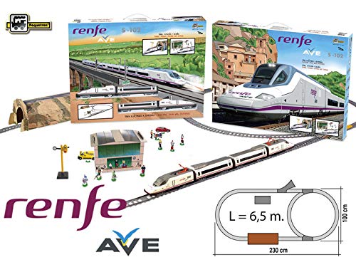 PEQUETREN Pequetren750 Túnel de montaña/estación y Personajes de Alta Velocidad por Encima de Renfe