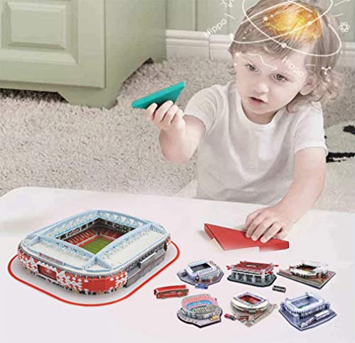 Pessica Estadio 3D Jigsaw, Ramón Carranza (Cádiz CF) 3D Puzzle DIY Juguete Educativo Juego de construcción de fútbol Regalos de cumpleaños para niños y niñas