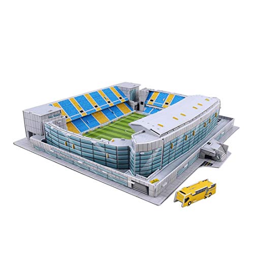 Pessica Estadio 3D Jigsaw, Ramón Carranza (Cádiz CF) 3D Puzzle DIY Juguete Educativo Juego de construcción de fútbol Regalos de cumpleaños para niños y niñas