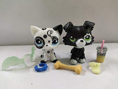 Pet Shop Littlest LPS Collie Dog White Cat with Accessories