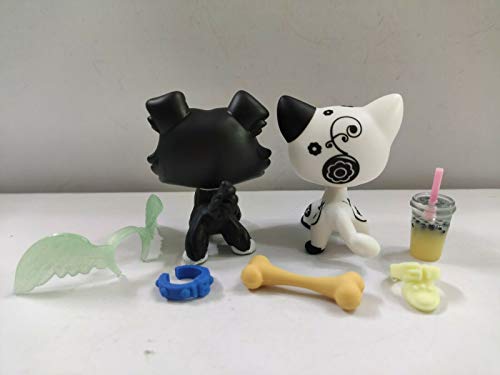 Pet Shop Littlest LPS Collie Dog White Cat with Accessories