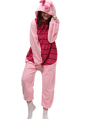 Pijamas de Animales para Disfraces de Adultos Cosplay Franela Anime Winter Warm Christmas Onesie