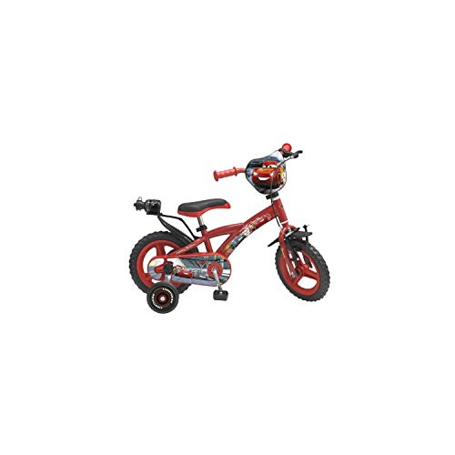 Pik&Roll Cars 3 - Bicicleta de 12 Pulgadas, Unisex, Color Rojo