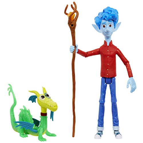 Pixar Onward Disney Figura de juguete Ian con Staff y Blazey, multicolor (Mattel GMM15)