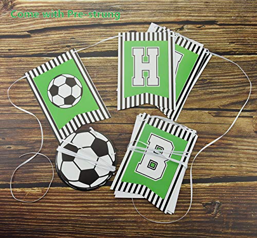 PIXHOTUL Decoraciones de Fiesta de Fútbol Happy Birthday Football Pancartas y 47 Piezas de Globos Temáticos de Fútbol para Niños, Suministros de Fiesta de Cumpleaños para Fanáticos del Fútbol