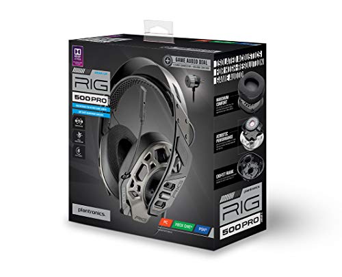 Plantronics RIG 500 Pro Esports Edition Auricular con micrófono Binaural Diadema Gris - Auriculares con micrófono (PC/Juegos, Binaural, Diadema, Gris, Alámbrico, 1,3 m)