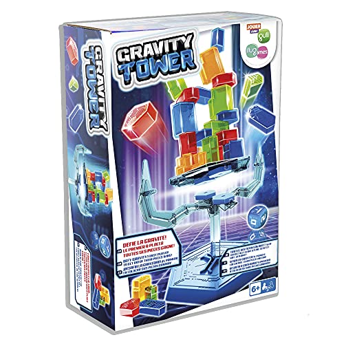 Play Fun By IMC Toys Gravity Tower – Juego de Construcción de Torre con Piezas sobre una Base Flotante e inestable por Efecto de Gravedad; Juego de Estrategia y Habilidad para niños +6 años, 81536IM