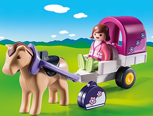 PLAYMOBIL- 1.2.3 Carruaje de Caballos Juguete, Multicolor (geobra Brandstätter 9390)